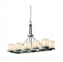 Justice Design Group CLD-8650-15-MBLK - Montana 10-Light Rectangular Ring Chandelier