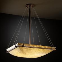 Justice Design Group CLD-9794-25-DBRZ-LED6-6000 - 36" Square LED Pendant Bowl w/ Ring