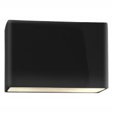 Justice Design Group CER-5650-BLK-LED2-2000 - Large ADA Wide Rectangle LED Wall Sconce - Closed Top