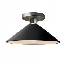 Justice Design Group CER-6330-BLK-NCKL - Flare Semi-Flush