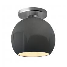 Justice Design Group CER-6353-GRY-NCKL-LED1-700 - Medium Globe LED Semi-Flush