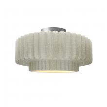 Justice Design Group CER-6373-CRK-NCKL - Medium Tier Pleated Semi-Flush