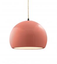 Justice Design Group CER-6533-BSH-MBLK-BEIG-TWST - Medium Globe 1-Light Pendant