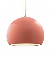 Justice Design Group CER-6535-BSH-NCKL-BEIG-TWST - Large Globe 1-Light Pendant