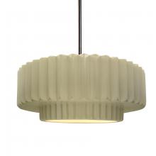 Justice Design Group CER-6553-VAN-NCKL-RIGID-LED1-700 - Medium Tier Pleated LED Pendant