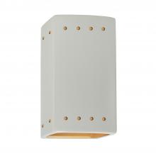 Justice Design Group CER-0925W-MTGD-LED1-1000 - Small LED Rectangle w/ Perfs - Open Top & Bottom (Outdoor)