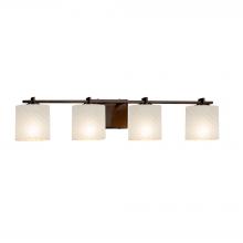 Justice Design Group FSN-8444-30-WEVE-DBRZ - Era 4-Light Bath Bar