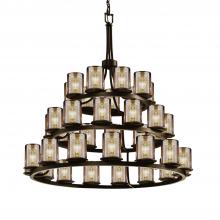 Justice Design Group FSN-8712-10-MROR-DBRZ - Dakota 36-Light 3-Tier Ring Chandelier