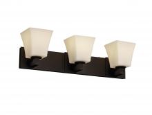 Justice Design Group FSN-8923-40-OPAL-DBRZ - Modular 3-Light Bath Bar