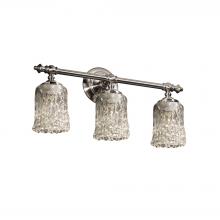 Justice Design Group GLA-8523-16-CLRT-NCKL - Tradition 3-Light Bath Bar