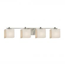 Justice Design Group PNA-8444-55-WAVE-NCKL - Era 4-Light Bath Bar