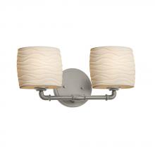 Justice Design Group POR-8462-30-WAVE-NCKL - Bronx 2-Light Bath Bar