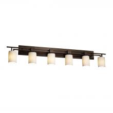 Justice Design Group POR-8706-10-BANL-DBRZ - Aero 6-Light Bath Bar