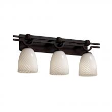 Justice Design Group FSN-8503-30-OPAL-MBLK - Argyle 3-Light Bath Bar