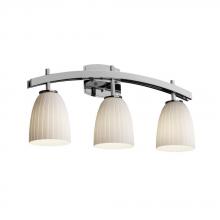 Justice Design Group FSN-8593-15-RBON-NCKL - Archway 3-Light Bath Bar