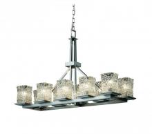 Justice Design Group GLA-8650-26-WTFR-DBRZ - Montana 10-Light Rectangular Ring Chandelier