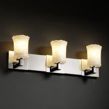 Justice Design Group GLA-8923-16-CLRT-NCKL - Modular 3-Light Bath Bar