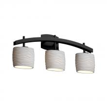 Justice Design Group POR-8593-10-SAWT-MBLK - Archway 3-Light Bath Bar