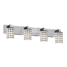 Justice Design Group WGL-8924-30-GRCB-NCKL - Modular 4-Light Bath Bar