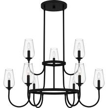 Quoizel VSC5036MBK - Viscount 9-Light Matte Black Chandelier