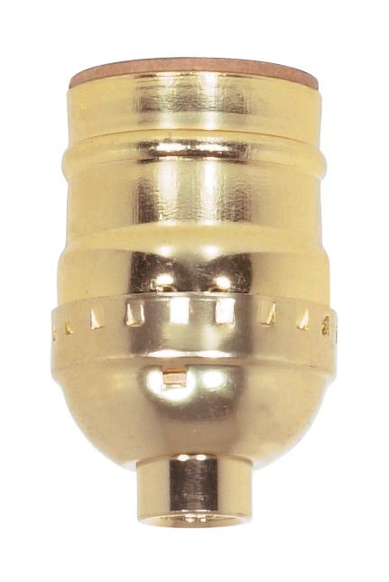 Short Keyless Socket; 1/8 IPS; Aluminum; Brite Gilt Finish; 660W; 250V; 500 Master