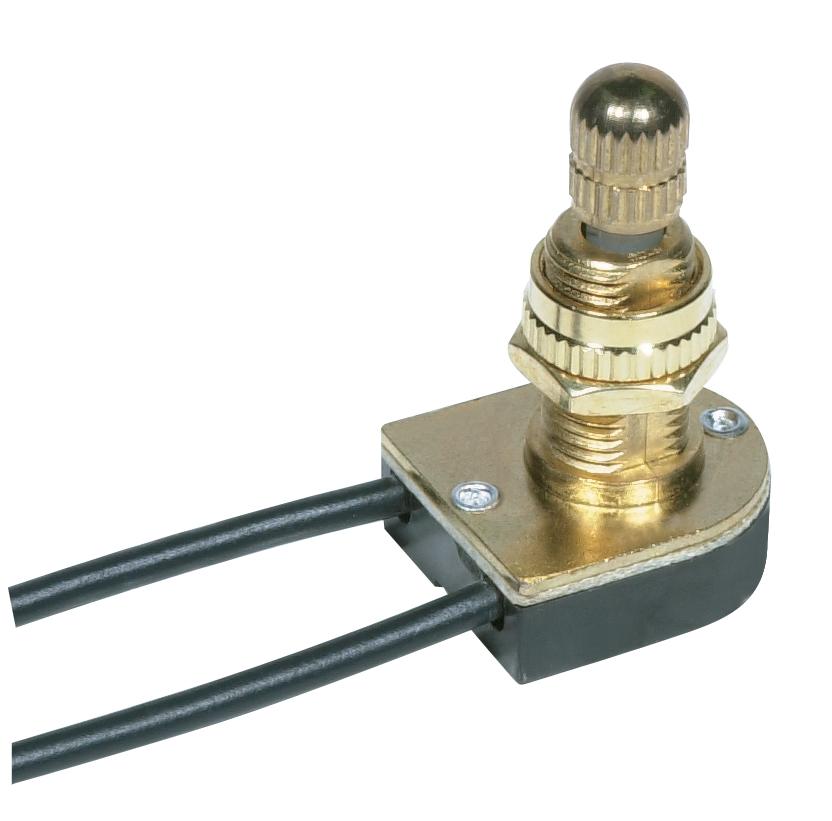 On-Off Metal Rotary Switch; 5/8&#34; Metal Bushing; Single Circuit; 6A-125V, 3A-250V Rating; Brass