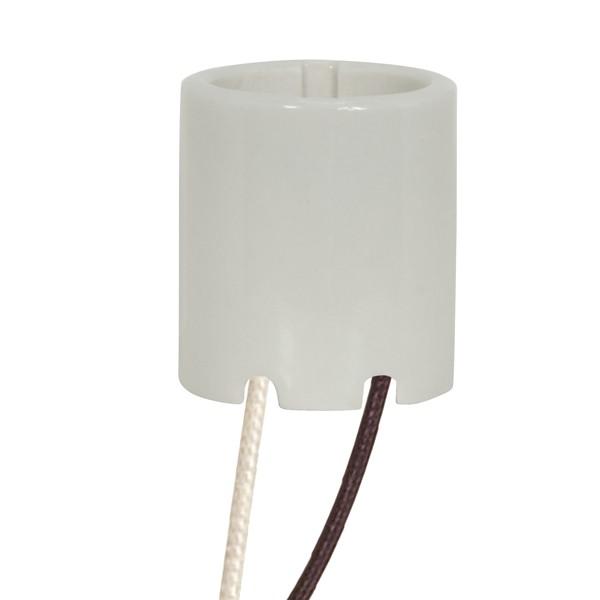 Keyless Porcelain Socket With Paper Liner; 2 Bushings; 2 Wireways; Spring Contact For 4KV; 9&#34;