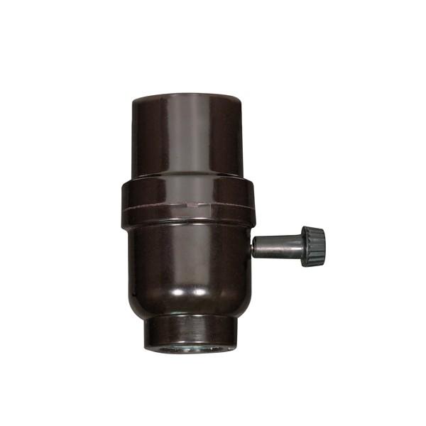 3-Way Turn Knob With Metal Bushing; Phenolic; Smooth; 1/8 IP Cap; Less Set Screw; 2-7/8&#34; Height;