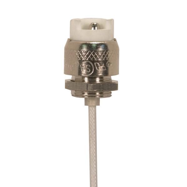 Porcelain Halogen Socket; R7S Base; 18&#34; SF-1 200C Leads; Halogen Socket; 7/8&#34; Length; 1000W;