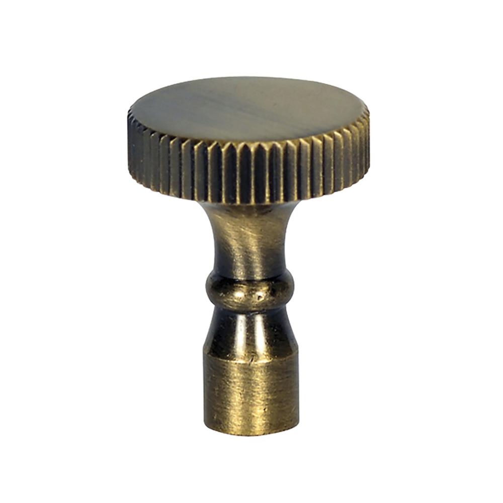 Solid Brass Knob; 4/36 Mandrel; Antique Brass