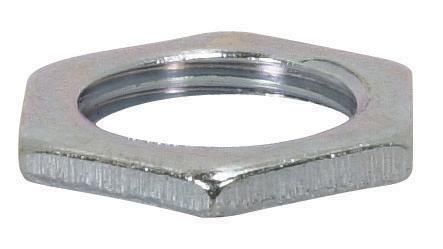 Steel Locknut; 3/8 IP; 7/8&#34; Diameter; 1/8&#34; Thick; Zinc Plated Finish