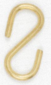 Brass Plated S-Hook; 1-1/4&#34;