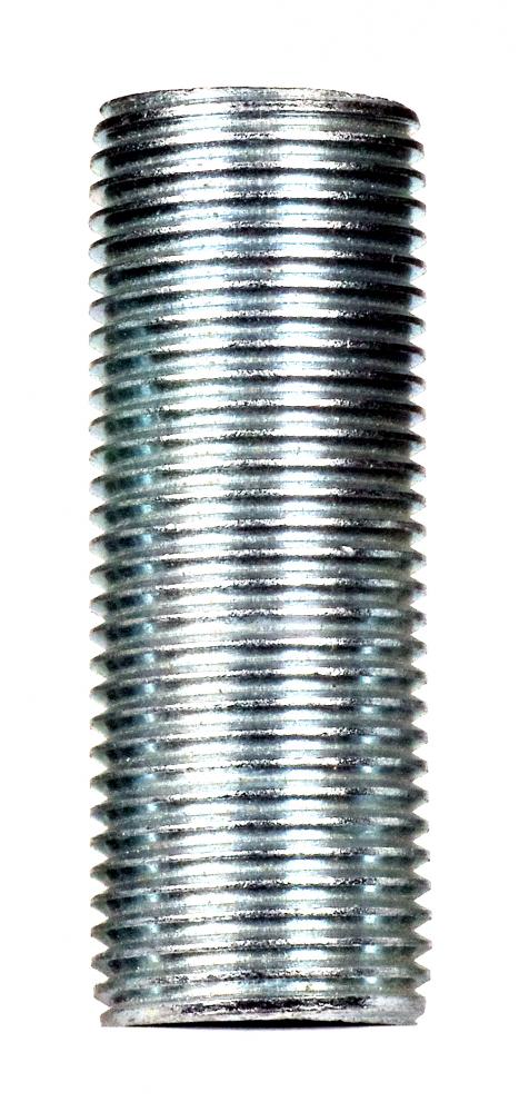 3/8 IP Steel Nipple; Zinc Plated; 1-3/4&#34; Length; 5/8&#34; Wide