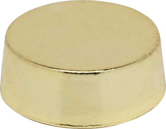 1&#34; Plain Knob; 1/8 IP; 3/8&#34; Height; Polished Brass Finish