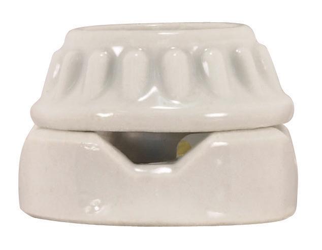 Two Piece Medium Base; Porcelain Sign Receptacle; Screw Terminals; 1-1/2&#34; Height; 2-1/4&#34;