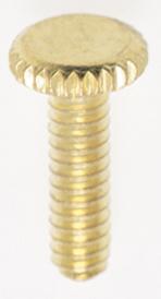 Steel Knurled Head Thumb Screw; 6/32; 1/2&#34; Length; Brass Plated Finish