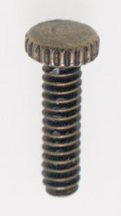 Steel Knurled Head Thumb Screw; 6/32; 1/2&#34; Length; Antique Brass Plated Finish