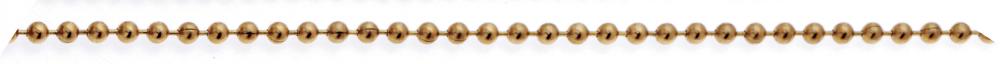 #6 Beaded Chain; 1/8&#34; Diameter; 100 Foot Spool; Brass Finish; Used On Pull Sockets And Switches