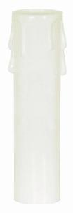 Plastic Drip Candle Cover; White Plastic Drip; 1-3/16&#34; Inside Diameter; 1-1/4&#34; Outside