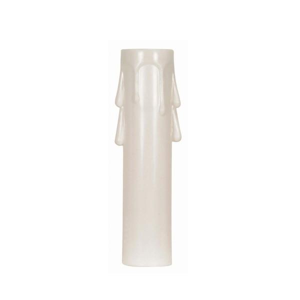 Plastic Drip Candle Cover; White Plastic Drip; 13/16&#34; Inside Diameter; 7/8&#34; Outside