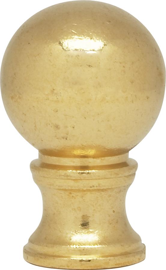 Ball Finial; Burnished And Lacquered; 1-3/8&#34; Height; 7/8&#34; Diameter; 1/8 IP