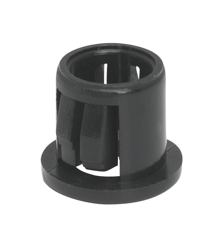 Nylon Snap-In Bushing; For 3/8&#34; Hole; Black Finish