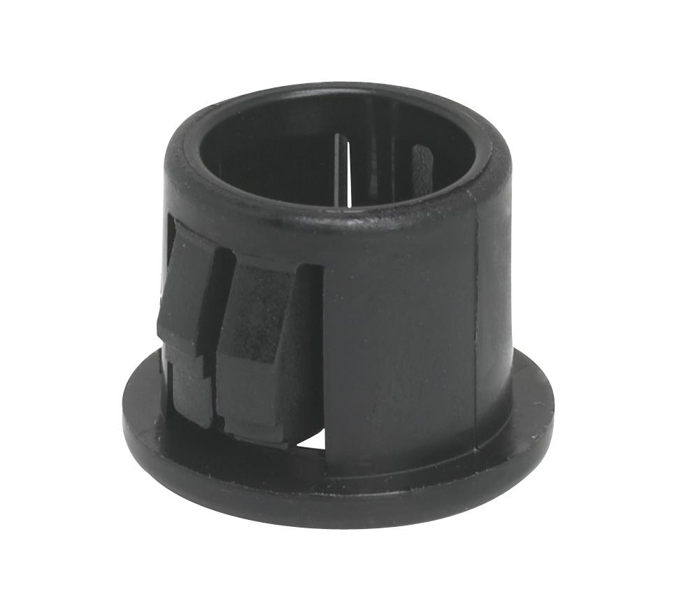 Nylon Snap-In Bushing; For 7/16&#34; Hole; Black Finish