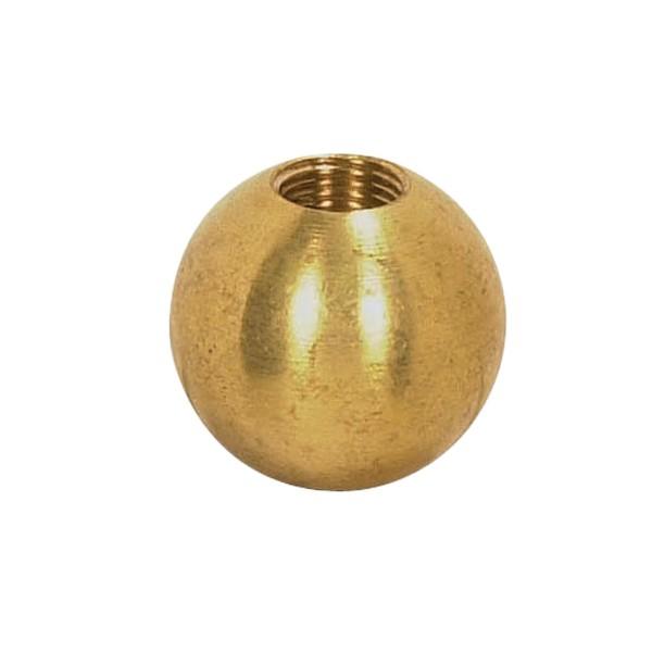 Brass Ball; 1/2&#34; Diameter; 1/8 IP Tap; Unfinished