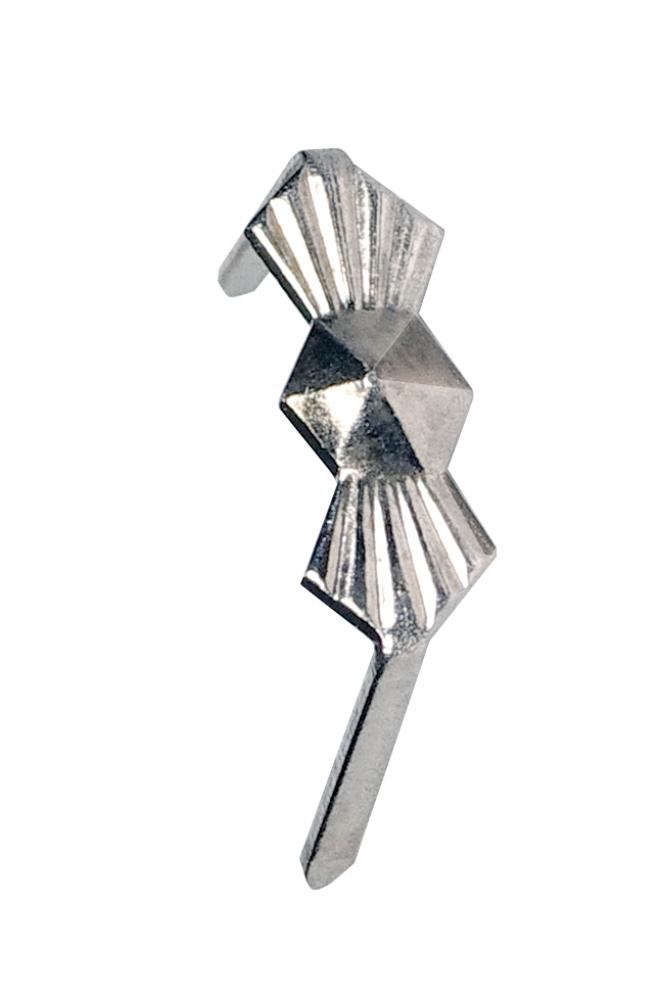 Small Bow-Tie Clip; 8mm; 3/8&#34; Height; Silver