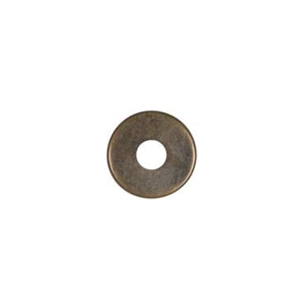 Steel Check Ring; Curled Edge; 1/8 IP Slip; Antique Brass Finish; 7/8&#34; Diameter