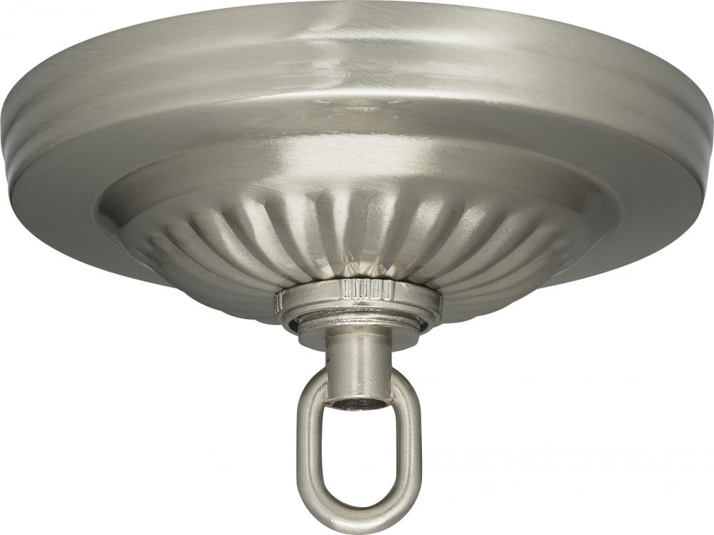 Ribbed Canopy Kit; Brushed Nickel Finish; 5&#34; Diameter; 1-1/16&#34; Center Hole; Includes