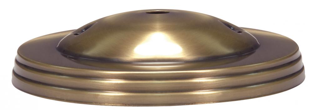 Smooth Canopy Kit And Matching Hardware; Antique Brass Finish; 5&#34; Diameter; 7/16&#34; Center