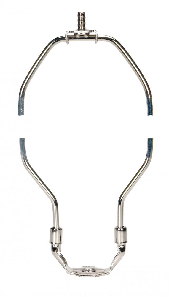 Light Duty Harp; Polished Nickel Finish; 9&#34; Height; 1/8 IP Saddle; 1/4-27 Thread; 125 Carton