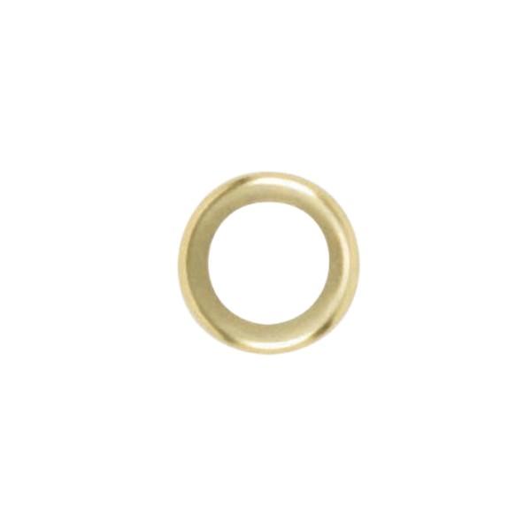 Steel Check Ring; Curled Edge; 1/4 IP Slip; Brass Plated Finish; 1-1/2&#34; Diameter